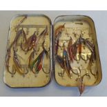 MALLOCHS FLY TIN WITH CONTENTS OF FLIES