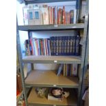 SELECTION OF VARIOUS BOOKS OVER THREE SHELVES