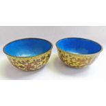 PAIR OF CLOISONNE BOWLS