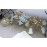 SELECTION OF VARIOUS BRASS LIGHT FITTINGS