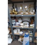 SELECTION OF LIGHT FITTINGS, TABLE LAMPS,