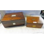 TWO 19TH CENTURY MAHOGANY BOXES