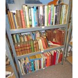 SELECTION OF VARIOUS BOOKS OVER THREE SHELVES