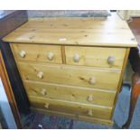 PINE CHEST OF 2 SHORT OVER 3 LONG DRAWERS