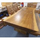 21ST CENTURY RUSTIC PLANK DINING TABLE APPROX 250CM LONG