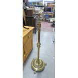 LATE 19TH CENTURY BRASS RISE & FALL PARAFFIN LAMP STAND