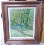 JAMES MORRISON - (ARR) GATE AT CARCARY SIGNED & DATED 1977 FRAMED OIL PAINTING 36 X 29 CM THIS