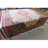 BEIGE GROUND KESHAN CARPET 280 X 200 CM