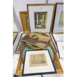 VARIOUS FRAMED OIL PAINTINGS TO INCLUDE FLOWERS ON WINDOW LEDGE SIGNED MARY RAE,