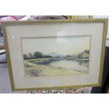 JOHN G MATHIESON ON THE FORTH SIGNED GILT FRAMED WATER COLOUR