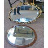 2 OVAL MIRRORS