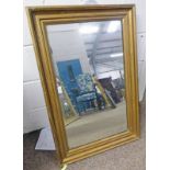 GILT FRAMED RECTANGULAR MIRROR 45 X 76 CM