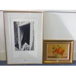 GILT FRAMED OIL PAINTING STILL LIFE FLOWERS IN A VASE SIGNED WILLIAM NEWMAN AND FRAMED JEANLOUP