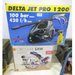 DELTA JET PRO 1200 HIGH PRESSURE WASHER AND A CIRCULAR SAW - BOTH BOXED - 2 -