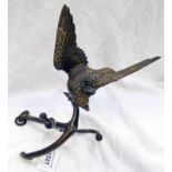 20TH CENTURY BRONZE FIGURE OF A EAGLE ON A ANCHOR 27.