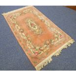 FLORAL DECORATED KAYAM PINK/ORANGE RUG 190X120CM