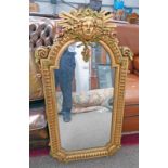 21ST CENTURY MIRROR WITH DECORATIVE GILT FRAME 95 X 53CM OVERALL