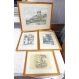 FRAMED WATERCOLOUR 'THE SHORE ROAD DYSART' BY REG BUTLER,