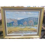 FRAMED OIL PAINTING HIGHLAND SCENE SIGNED COLIN MURDOCH - 44 X 59 CM