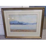 G DRUMMOND FISH LARGS GILT FRAMED WATERCOLOUR SIGNED 29 X 45 CMS