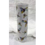 CHINESE CYLINDRICAL VASE DECORATED WITH BUTTERFLIES WITH YANG CHANG MARK TO BASE 21CM TALL