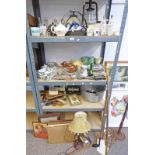 SAND STAR PARAFFIN LAMP, ORIENTAL TEASET, SALTER SCALES, COMMEMORATIVE CUPS, CUTLERY, BELLOWS,