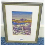 GILT FRAMED WATERCOLOUR HIGHLAND SCENE SIGNED JOHN BATHGATE - 20 X 15 CM