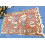 MIDDLE EASTERN RED GROUND RUG 200X130CM