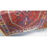 RED GROUND MIDDLE EASTERN RUG 150 X 120 CM