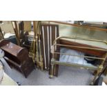 SNOOKER SCORE BOARD, GILT METAL HEAD BOARD AND FOOT BOARD,