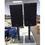 PAIR OF TECHNICS SB-CS7 SPEAKERS WITH STANDS