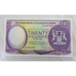 ROYAL BANK OF SCOTLAND LIMITED PURPLE MAY 1981 £20 NOTE