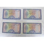 4 BLUE NATIONAL COMMERCIAL BANK OF SCOTLAND LIMITED £5 NOTES: 1 X JANUARY 1962,