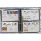 1 ALBUM OF VARIOUS FIRST DAY COVERS FROM 1976-1981 TO INCLUDE BRITISH ACHIEVEMENT IN CHEMISTRY,