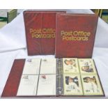 3 ALBUMS OF VARIOUS POST OFFICE POSTCARDS REPRODUCED FROM STAMPS FROM THE 1970'S AND 80'S TO