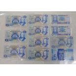 11 BANK OF SCOTLAND £5 NOTES: 1971, 1990 EA403 - 405 TCX 1994, 1995 AC534701, 02, 2 X 1974,