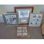 FRAMED 1995 WILDLIFE HABITAT TRUST STAMPS & FIRST DAY COVER WITH DUCK STAMP PRINT BY BRUCE PEARSON,