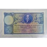 THE COMMERCIAL BANK OF SCOTLAND LTD BLUE JANUARY 1950 £20 NOTE: 13F05755