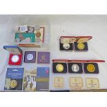 1959 CROWN AND 8 OTHERS AND CORONATION ANNIVERSARY SET, D DAY COIN PRESENTATION PACK,