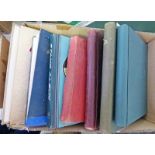 10 STAMP ALBUMS AND LOOSE LEAVES FROM PENNY REDS ETC Condition Report: Most albums