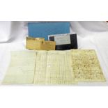 FOLDER OF VARIOUS VICTORIAN ERA LETTERS, WILLS,