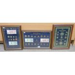 ANCIENT TO MODERN FRAMED COLLECTION OF COINS AND BANK NOTES.