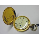 18CT GOLD POCKET WATCH THE ENAMELLED DIAL MARKED ROTHERHAMS LONDON Condition Report: