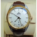 AN OMEGA GLOBEMASTER GENTS WRISTWATCH,