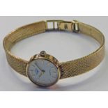 9CT GOLD ROTARY WRISTWATCH ON BRACELET TOTAL WEIGHT,