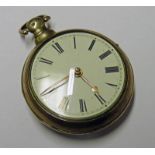 SILVER PAIR CASED VERGE POCKET WATCH BY VALE & COMPANY COVENTRY Condition Report:
