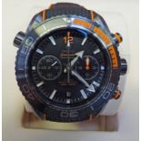 AN OMEGA SEAMASTER PLANET OCEAN 600M CO-AXIAL MASTER CHRONOMETER CHRONOGRAPH WRISTWATCH IN BLACK