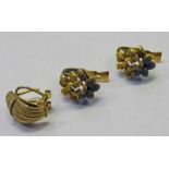 18K EARRING & PAIR OTHER EARRINGS TOTAL WEIGHT 6 GRAMS