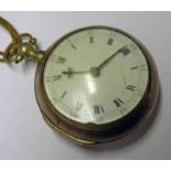 DOUBLE SILVER CASED VERGE POCKET WATCH. THE WORKS SIGNED D.