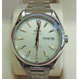 AN OMEGA SEAMASTER AQUA TERRA ANNUAL CALENDAR WRISTWATCH,